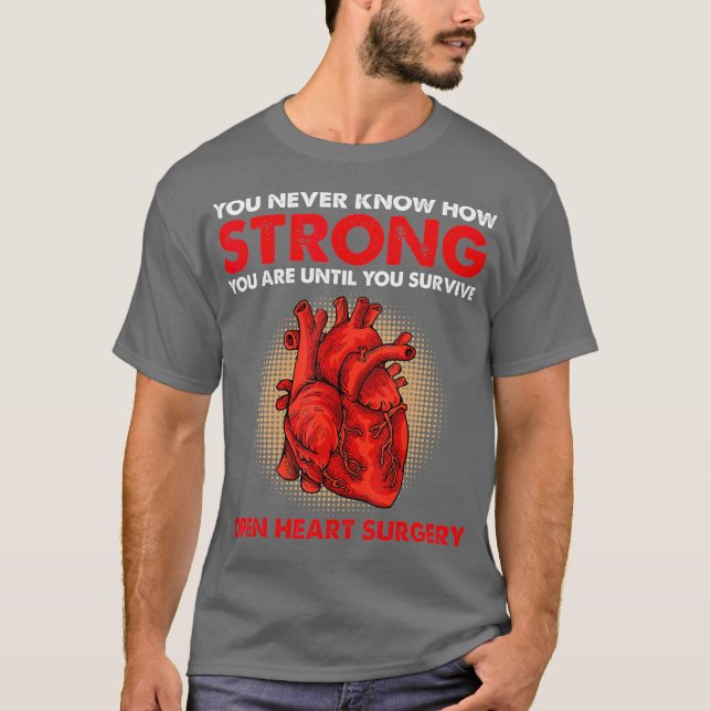 I Survived Open Heart Surgery Bypass Recovery T-Shirt (Front)