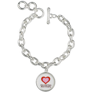 I Survived Open Heart Surgery Charm Bracelet
