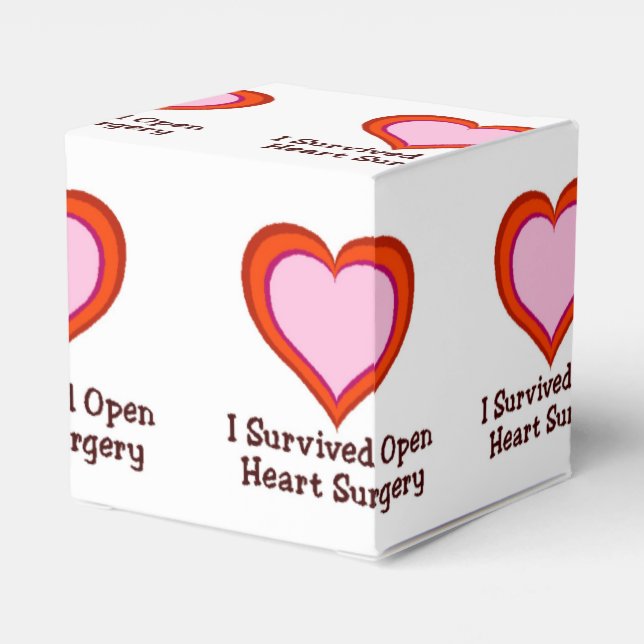 I Survived Open Heart Surgery Favor Boxes (Back Side)