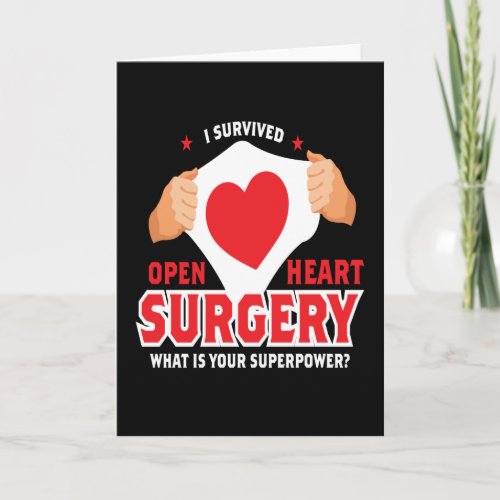 I Survived Open Heart Surgery Heart Op Card