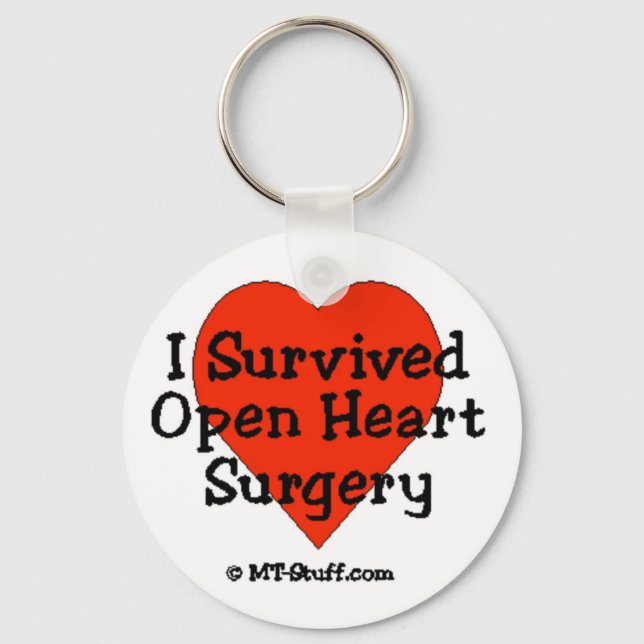 I Survived Open Heart Surgery Keychain (Front)