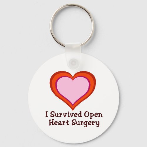 I Survived Open Heart Surgery Keychain