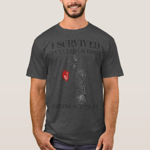 I Survived Open Heart Surgery Survivor Gift  T-Shirt