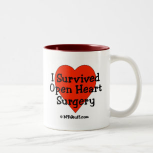 I Survived Open Heart Surgery Two-Tone Coffee Mug