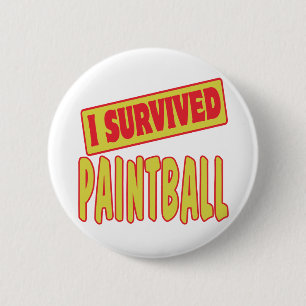 I SURVIVED PAINTBALL BUTTON