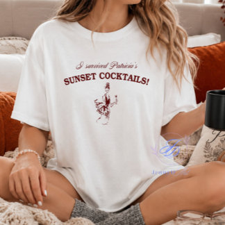 I Survived Patricias Sunset Cocktails Funny Horror Tri-Blend Shirt