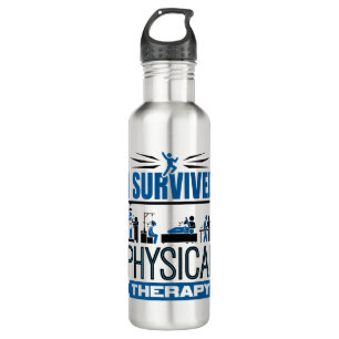 I Survived Physical Therapy Survivor Stainless Steel Water Bottle