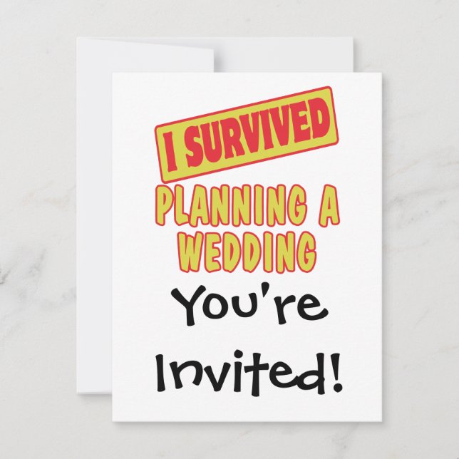 I SURVIVED PLANNING A WEDDING INVITATION (Front)