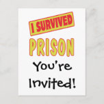 I SURVIVED PRISON INVITATION
