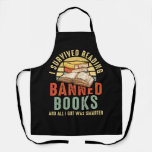 I Survived Reading Banned Books Book Lover Bookaho Apron