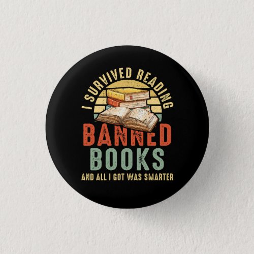 I Survived Reading Banned Books Book Lover Bookaho Button