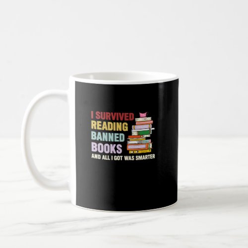 I Survived Reading Banned Books Book Lover Bookaho Coffee Mug