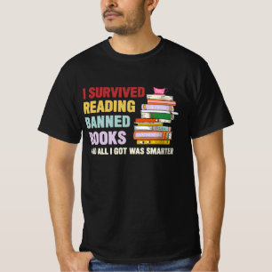 I Survived Reading Banned Books Book Lover Bookaho T-Shirt