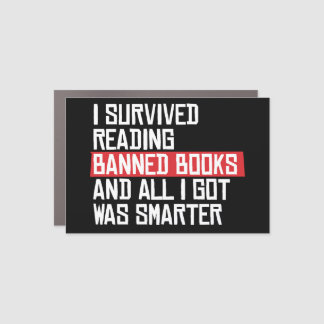 I survived reading banned books car magnet
