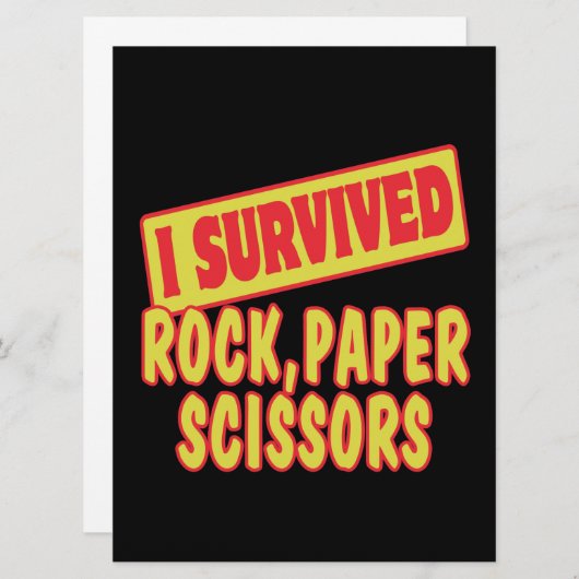 I SURVIVED ROCK PAPER SCISSORS (Front/Back)