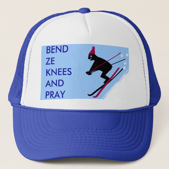 I survived ski season trucker hat (Front)