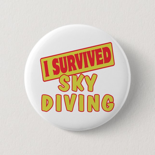 I SURVIVED SKYDIVING PINBACK BUTTON (Front)