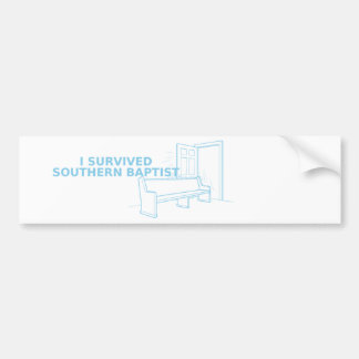 I Survived Southern Baptist Billboard (Sky Blue) Bumper Sticker