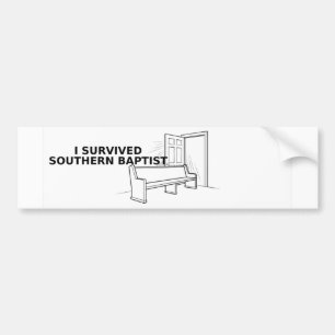 I Survived Southern Baptist Sticker (Black)