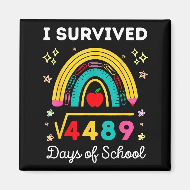 I Survived Square Root 4489 67 Days Of School Math Magnet (Front)