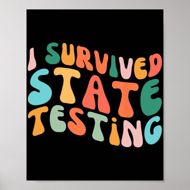 I Survived State Testing Design Student State Test Poster (Front)