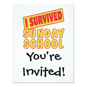 i survived sunday school invitation sunday school invitation