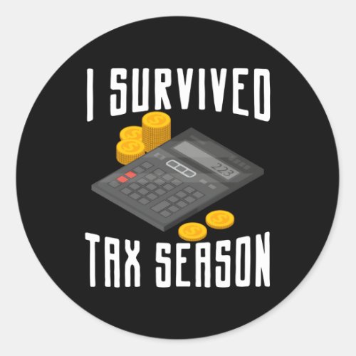 I Survived Tax Season Accountant Cpa Bookkeeper Au Classic Round Sticker