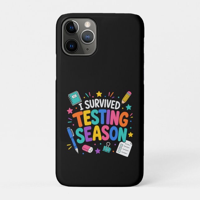 I Survived Testing Season School Humor Case-Mate iPhone Case (Back)