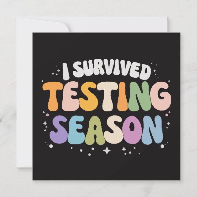I Survived Testing Season School Humor Invitation (Front)