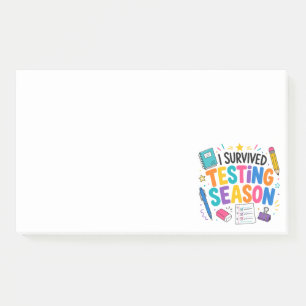 I Survived Testing Season School Humor Post-it Notes