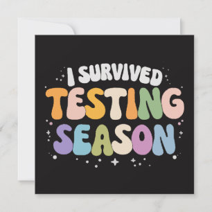 I Survived Testing Season School Humor Thank You Card