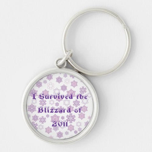 I Survived the Blizzard of 2011 Keychain