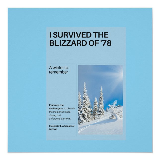 I Survived The Blizzard of '78 Poster (Front)