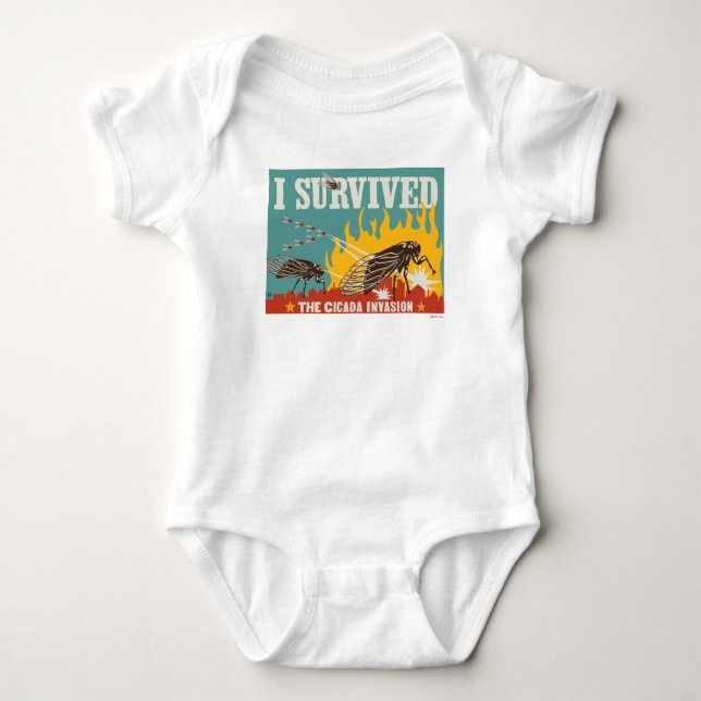 I Survived the Cicada Invasion Baby Bodysuit (Front)