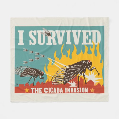 I Survived the Cicada Invasion Fleece Blanket