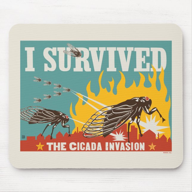I Survived the Cicada Invasion Mouse Pad (Front)