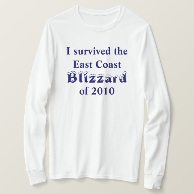 I survived the East Coast Blizzard 2010  T-Shirt (Design Front)