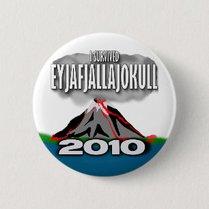 I Survived The Iceland Volcano Pinback Button