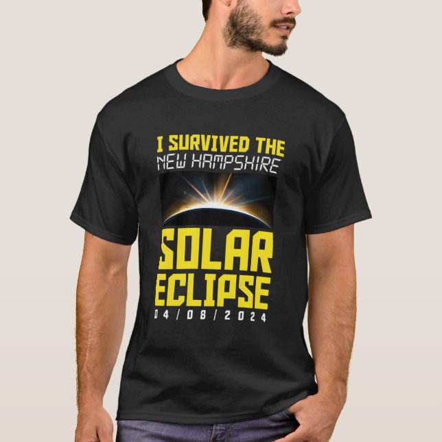 I Survived The New Hampshire Solar Eclipse April 8 T-Shirt (Front)