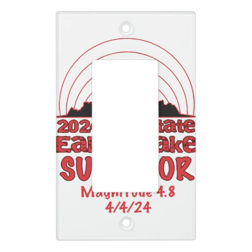 I Survived the NYC Earthquake Quake Tri State 2024 Light Switch Cover