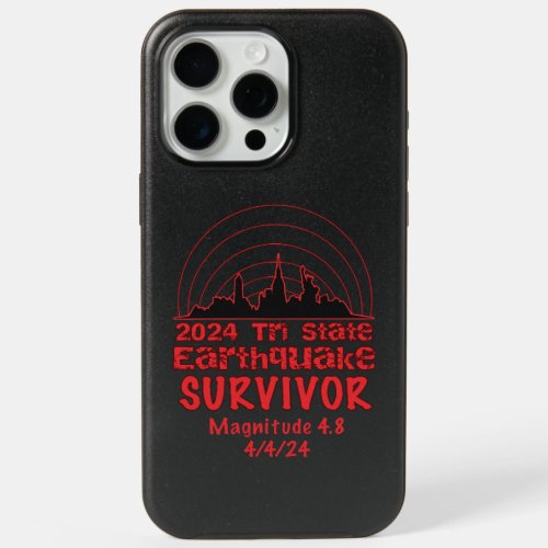 I Survived the NYC Earthquake Quake Tri State 2024 iPhone 15 Pro Max Case
