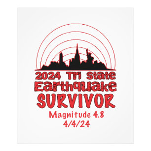 I Survived the NYC Earthquake Quake Tri State 2024 Photo Print