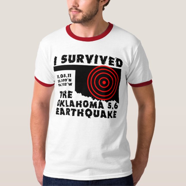 I Survived the Oklahoma Earthquake T-Shirt (Front)