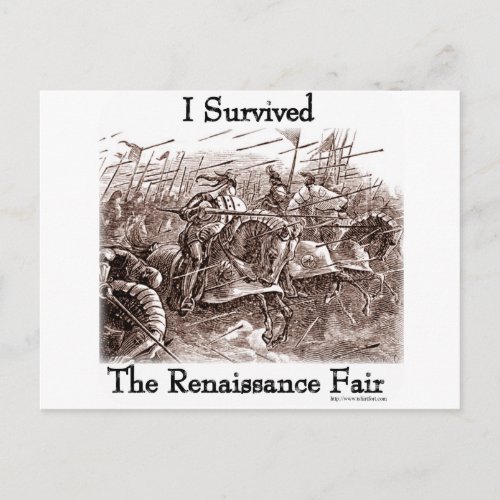I survived the Rennaisance Fair Postcard