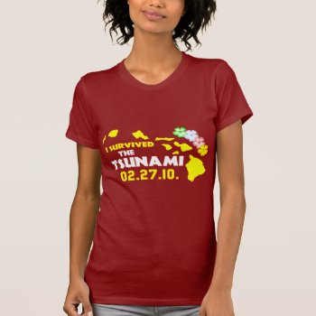 I Survived The Saturday Tsunami T-shirt by Megatudes at Zazzle