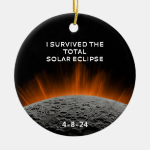 I survived the solar eclipse ornament