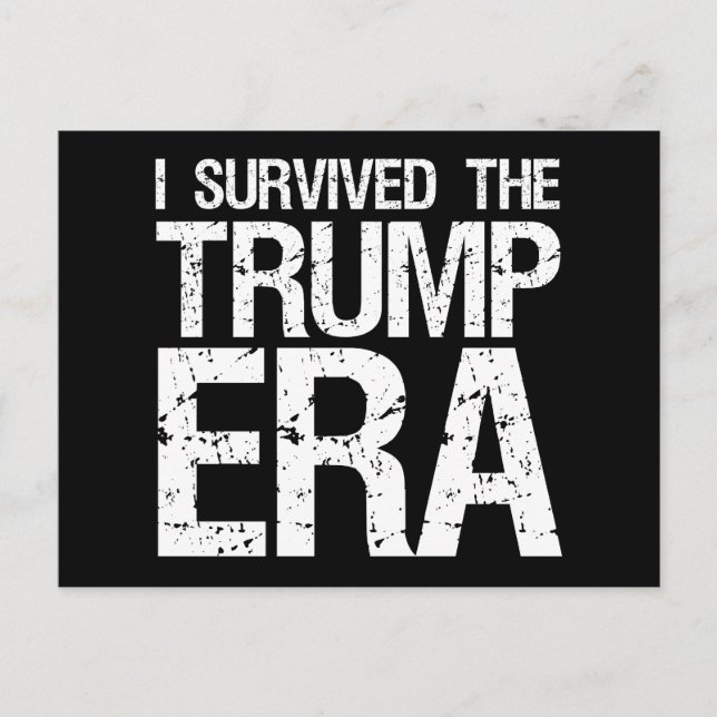 I Survived The Trump Era 2020 Election Anti-Trump Postcard (Front)