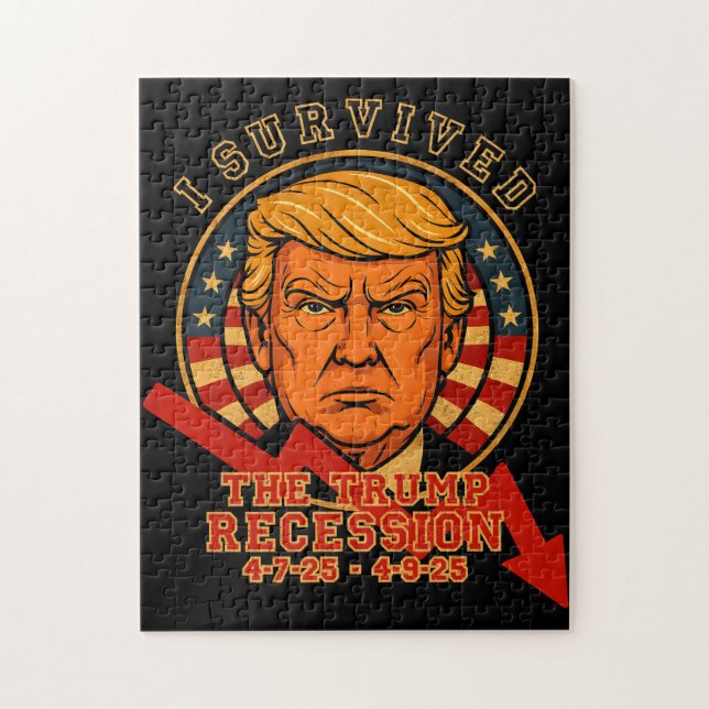 I Survived The Trump Recession 4 7 25 - 4 9 25 Jigsaw Puzzle (Vertical)