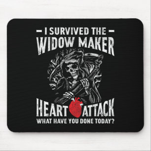 I Survived The Widow Maker Heart Attack Heart Dise Mouse Pad