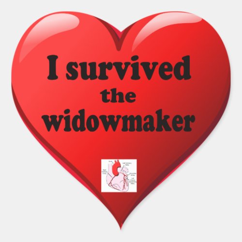 I Survived the Widowmaker Heart Sticker